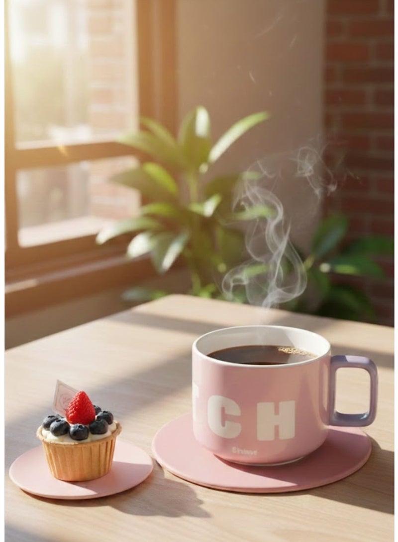 Disney Stitch Pink Ceramic Mug with Lid – Cute Cartoon Coffee Cup Gift Set with Gift Bag | Large Capacity Tea, Milk & Hot Chocolate Mug for Kids, Girls & Adults - Image 5